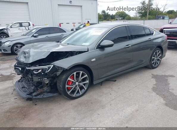 W04GS6SS0K1007256 2019 BUICK REGAL Gray Առջևի ձախ երեք քառորդ տեսարան