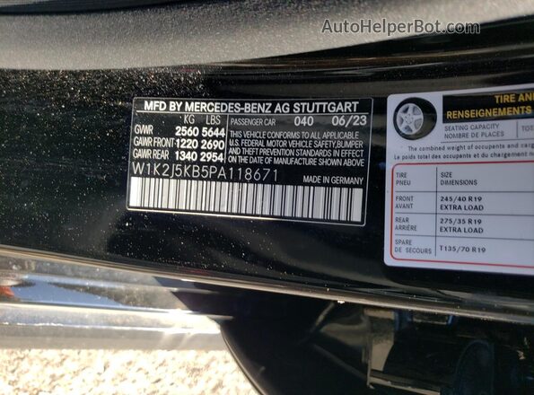 W1K2J5KB5PA118671 2023 MERCEDES-BENZ CLS-CLASS Black 