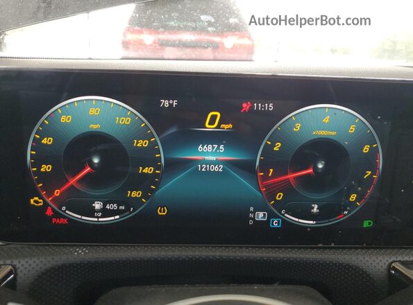 W1K3G4EB7NJ337623 2022 MERCEDES-BENZ A Black Вид щитка приладів