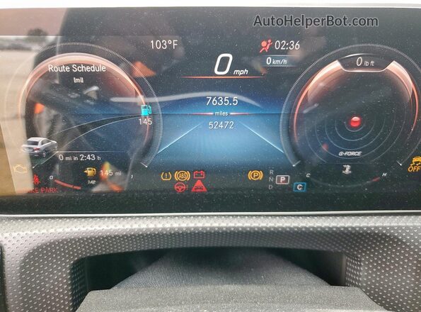 W1K3G4EB8LJ233686 2020 MERCEDES-BENZ A Black Instrument cluster view