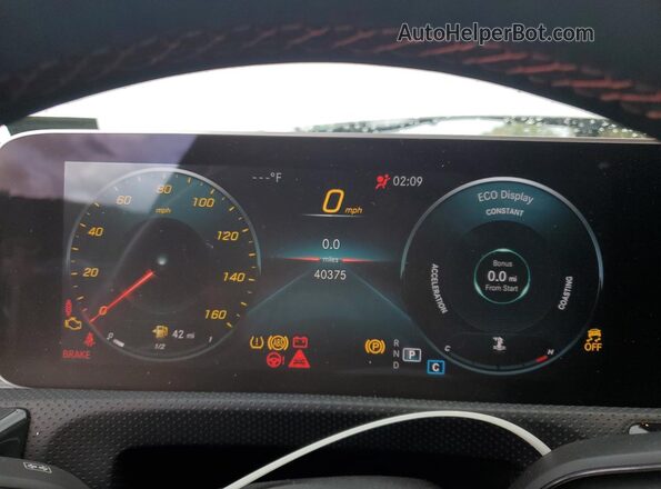 W1K5J4GB7LN096675 2020 MERCEDES-BENZ CLA-CLASS White Սարքավորումների վահանակի տեսք