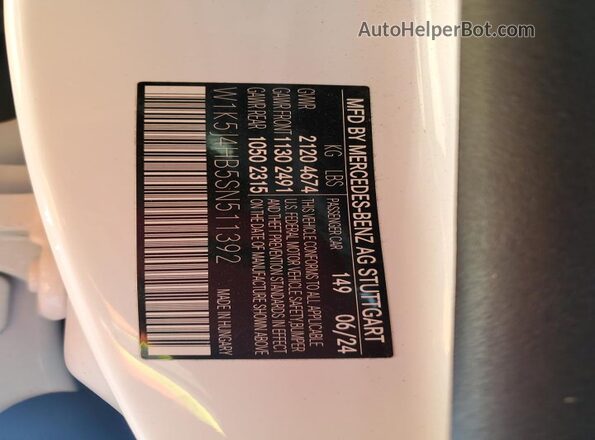 W1K5J4HB5SN511392 2025 MERCEDES-BENZ CLA-CLASS White 