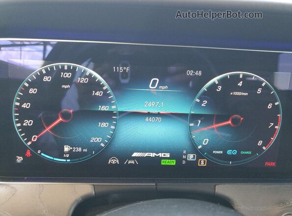 W1K7X5KB4MA036575 2021 MERCEDES-BENZ AMG White ხელსაწყოთა პანელის ხედი