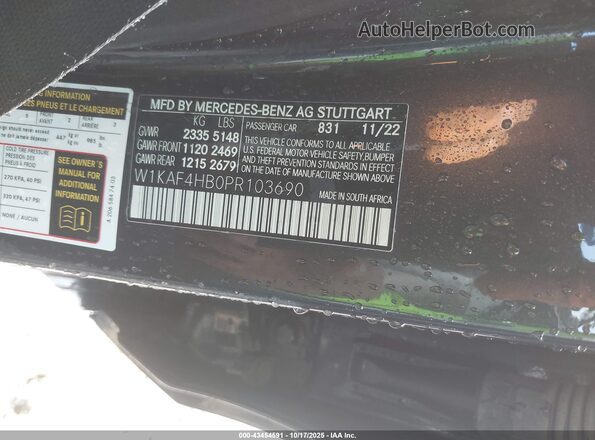 W1KAF4HB0PR103690 2023 MERCEDES-BENZ C-CLASS Black Շարժիչի բաժամունքի տեսք
