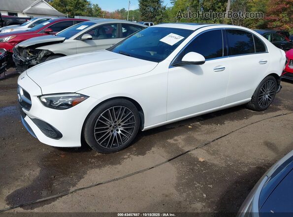 W1KAF4HB2NR064825 2022 MERCEDES-BENZ C-CLASS White წინა მარცხენა ხედი სამი მეოთხედიდან