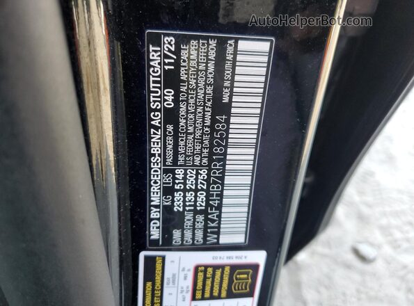 W1KAF4HB7RR182584 2024 MERCEDES-BENZ C Black 