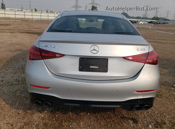 W1KAF8HB7PR081758 2023 MERCEDES-BENZ C Silver Rear view