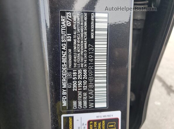W1KAF8HB9PR149137 2023 MERCEDES-BENZ C Charcoal Widok komory silnika