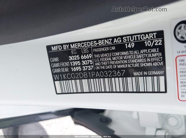 W1KCG2DB1PA032367 2023 MERCEDES-BENZ EQS 450+ White Widok komory silnika