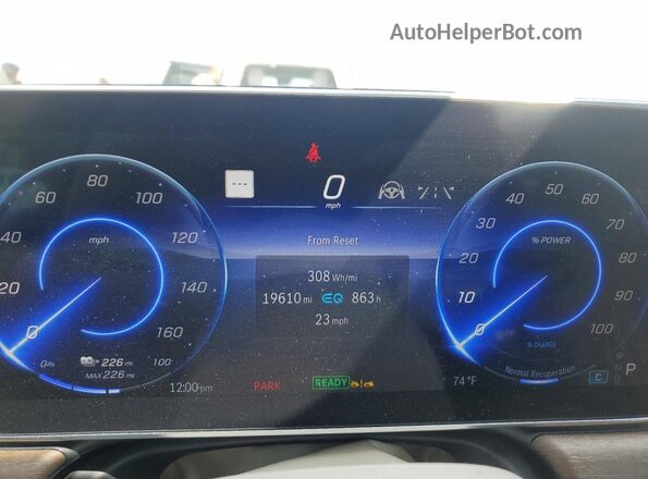 W1KCG2DB9NA008783 2022 MERCEDES-BENZ EQS White ხელსაწყოთა პანელის ხედი