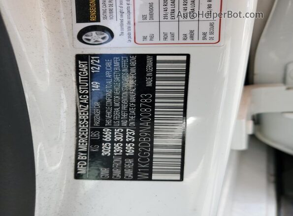 W1KCG2DB9NA008783 2022 MERCEDES-BENZ EQS White ძრავის განყოფილების ხედი