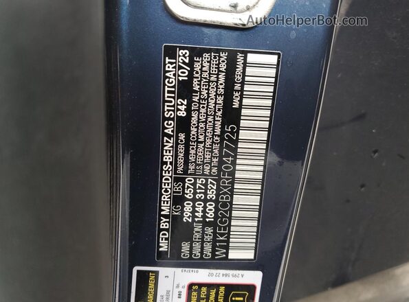 W1KEG2CBXRF047725 2024 MERCEDES-BENZ EQE Blue Вид підкапотного простору
