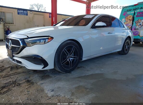 W1KLF4HB5SA092024 2025 MERCEDES-BENZ E-CLASS White Առջևի ձախ երեք քառորդ տեսարան