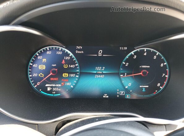 W1KWF6EB8MR613822 2021 MERCEDES-BENZ C Серый Вид щитка приборов