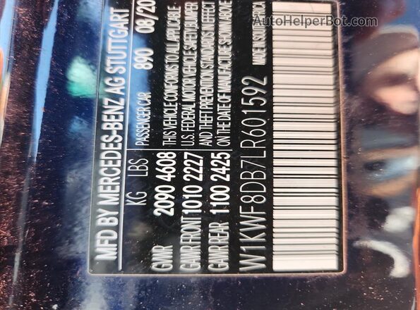 W1KWF8DB7LR601592 2020 MERCEDES-BENZ C Purple Widok komory silnika