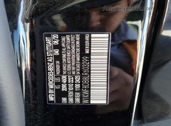 W1KWF8DB8LR603299 2020 MERCEDES-BENZ C Black Vista del compartimento del motor