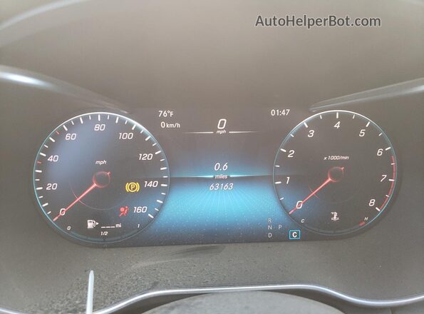 W1KWF8DBXMR632689 2021 MERCEDES-BENZ C White Widok zestawu wskaźników