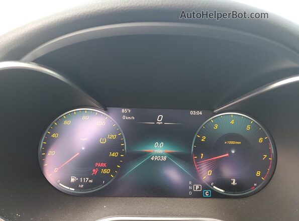 W1KWF8EB0MR626687 2021 MERCEDES-BENZ C White ხელსაწყოთა პანელის ხედი