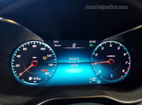 W1KWK8EB8MG081636 2021 MERCEDES-BENZ C Белый Вид щитка приборов