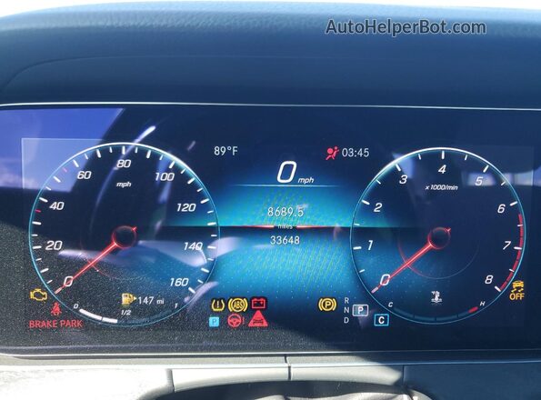 W1KZF8DB4MA972321 2021 MERCEDES-BENZ E Белый Вид щитка приборов
