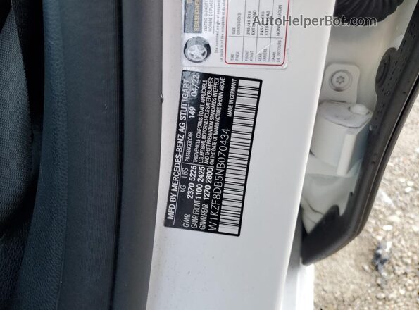 W1KZF8DB5NB070434 2022 MERCEDES-BENZ E White ძრავის განყოფილების ხედი
