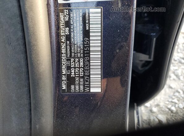 W1KZF8EB3PB115159 2023 MERCEDES-BENZ E Blue VIN sticker view