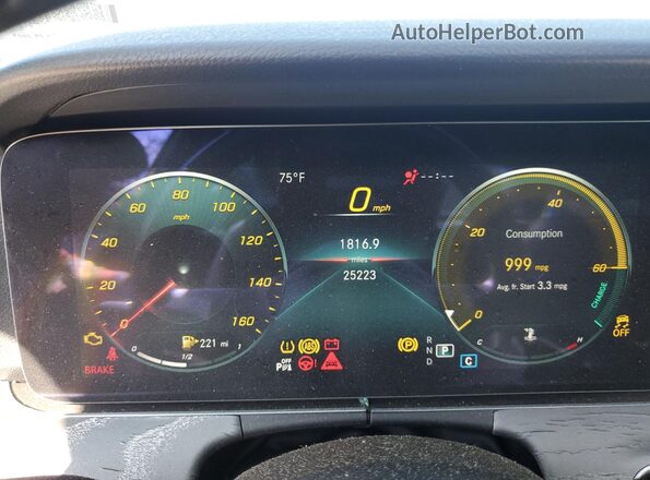 W1KZF8EB9MA907284 2021 MERCEDES-BENZ E Черный Вид щитка приборов