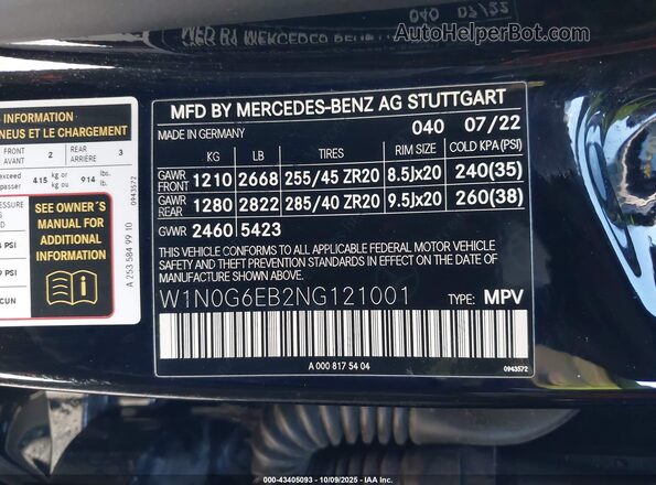 W1N0G6EB2NG121001 2022 MERCEDES-BENZ AMG GLC 43 Black ძრავის განყოფილების ხედი