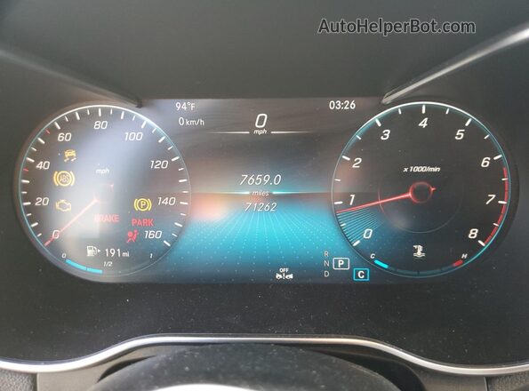W1N0G8DB0LF848606 2020 MERCEDES-BENZ GLC-CLASS Gray Instrument cluster view