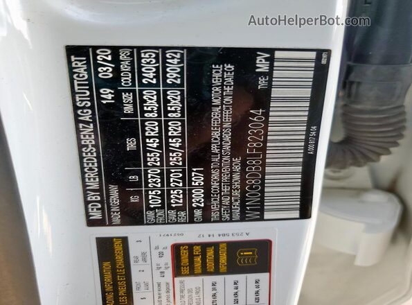 W1N0G8DB8LF823064 2020 MERCEDES-BENZ GLC-CLASS White სალონის 360-გრადუსიანი ხედი