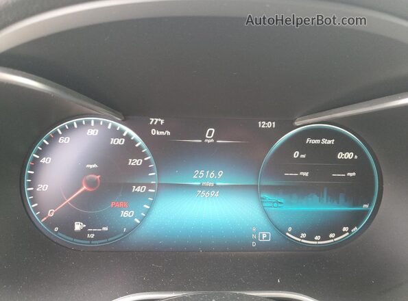 W1N0G8EB9MF922153 2021 MERCEDES-BENZ GLC-CLASS Black Instrument cluster view