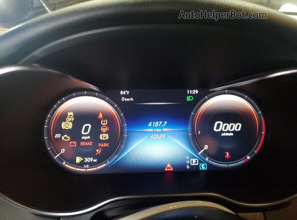 W1N0G8EBXMV319279 2021 MERCEDES-BENZ GLC-CLASS Black Widok zestawu wskaźników