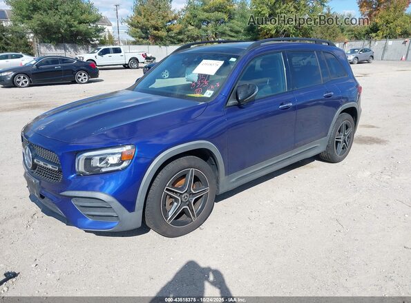 W1N4M4HB2MW109347 2021 MERCEDES-BENZ GLB-CLASS Blue Առջևի ձախ երեք քառորդ տեսարան