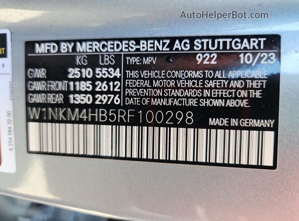 W1NKM4HB5RF100298 2024 MERCEDES-BENZ GLC-CLASS Silver 