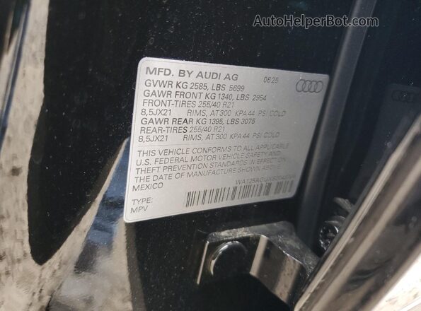 WA125AGUXS2043769 2025 AUDI SQ5 Черный Вид наклейки с VIN-кодом