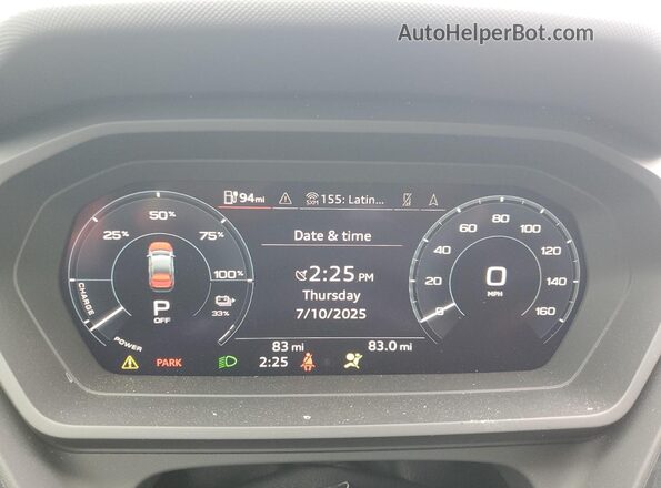 WA12UBFZ1SP001581 2025 AUDI Q4 White 