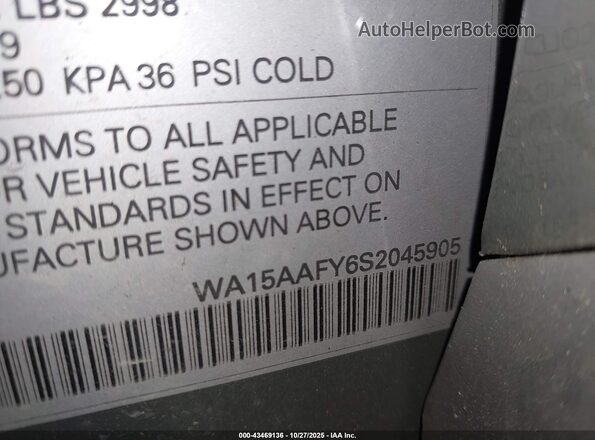 WA15AAFY6S2045905 2025 AUDI Q5 Gray Widok komory silnika