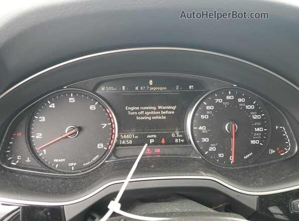 WA1AAAF75KD007785 2019 AUDI Q7 Silver Սարքավորումների վահանակի տեսք