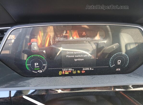 WA1AAAGE9MB005436 2021 AUDI E-TRON Gray Instrument cluster view