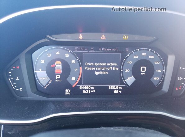 WA1AECF31K1078593 2019 AUDI Q3 Orange Widok zestawu wskaźników