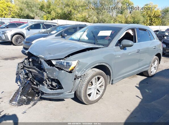 WA1AECF37L1111503 2020 AUDI Q3 Gray Առջևի ձախ երեք քառորդ տեսարան