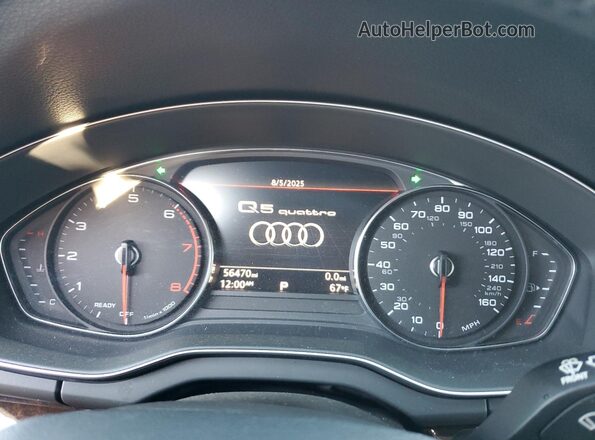 WA1ANAFY5L2103586 2020 AUDI Q5 Black Սարքավորումների վահանակի տեսք