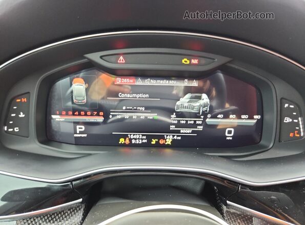 WA1AWBF7XPD003858 2023 AUDI SQ7 Серебряный Вид щитка приборов