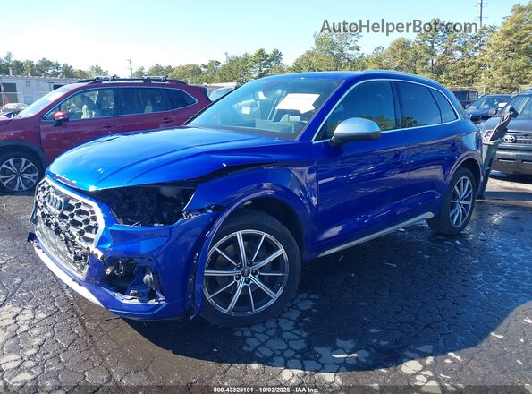 WA1B4AFY1N2113672 2022 AUDI SQ5 Blue Przód lewy