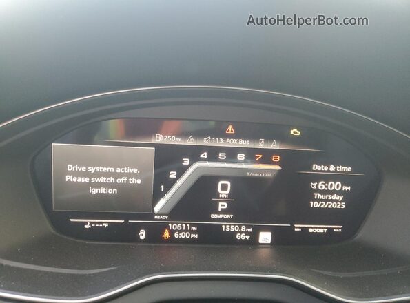 WA1B4AFY5S2002926 2025 AUDI SQ5 Black Vista del cuadro de instrumentos