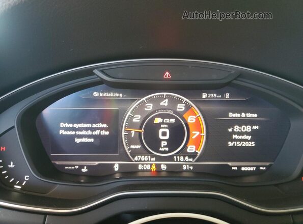 WA1B4AFY7L2095899 2020 AUDI SQ5 Gray Вид щитка приладів