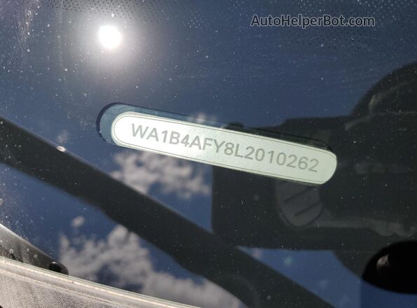 WA1B4AFY8L2010262 2020 AUDI SQ5 Gray Widok naklejki z numerem VIN