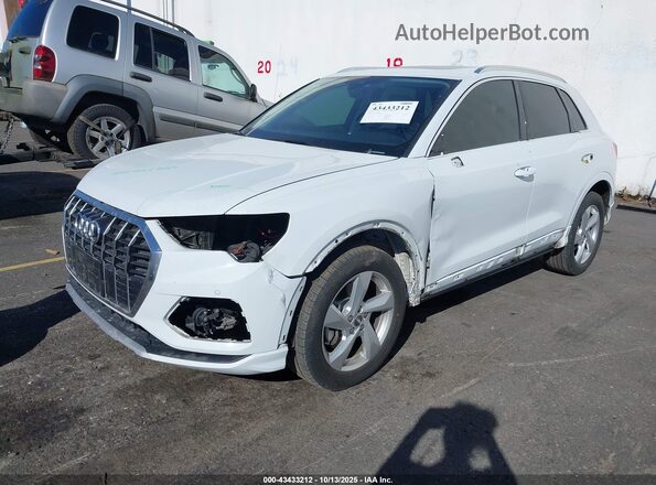 WA1BECF36L1086470 2020 AUDI Q3 White წინა მარცხენა ხედი სამი მეოთხედიდან