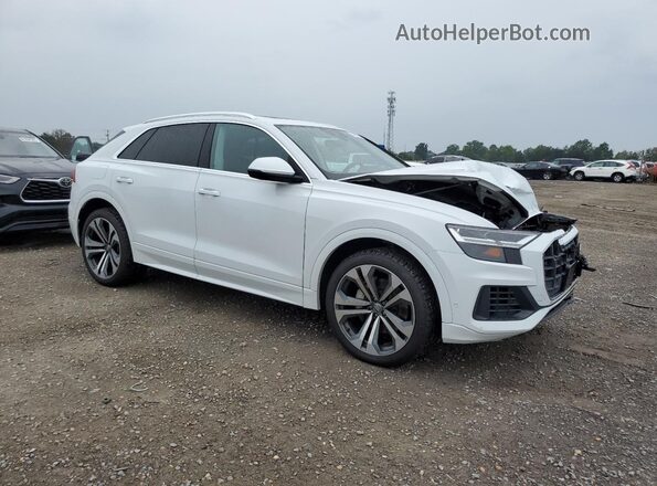 WA1BVAF10KD015524 2019 AUDI Q8 Белый Передняя правая четверть
