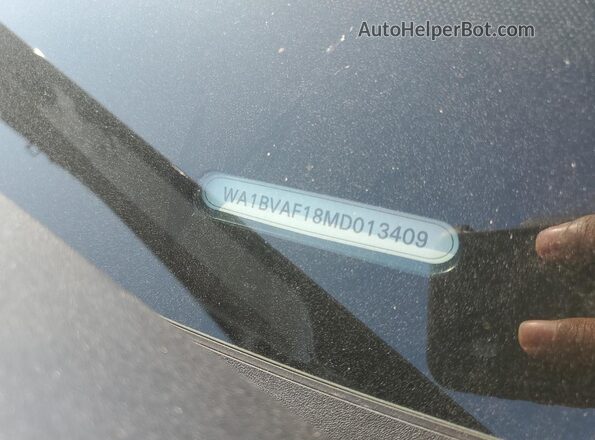 WA1BVAF18MD013409 2021 AUDI Q8 Gray VIN კოდის სტიკერის ხედი